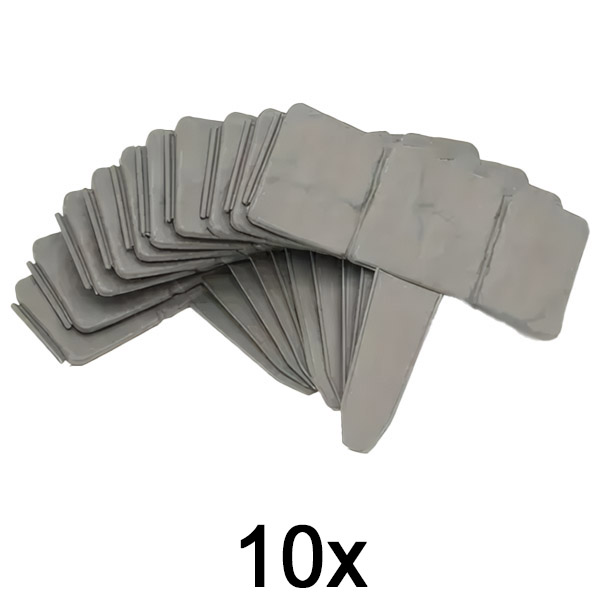 1x Bordură de grădină cu aspect de piatră (10 buc.) | MINIFENCE