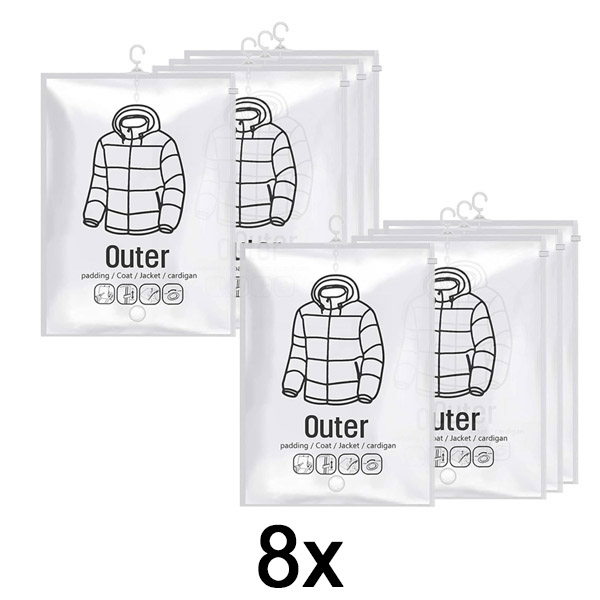 2x Saci de vidat pentru depozitare cu umeraș – (4 buc) | VACUHANG