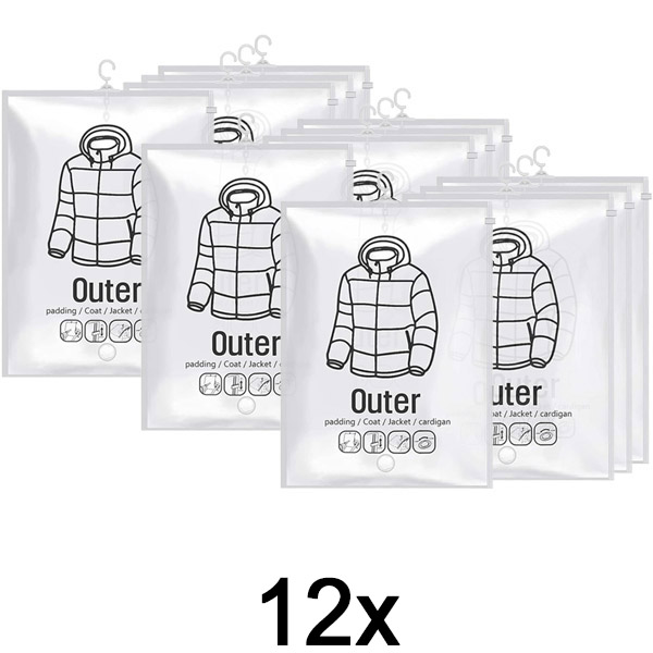 3x Saci de vidat pentru depozitare cu umeraș – (4 buc) | VACUHANG